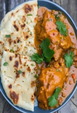 Coconut chicken curry and naan