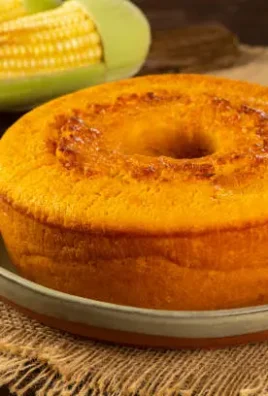 Corn cake in blender