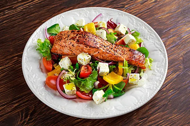 Easy Balsamic Salmon Salad
