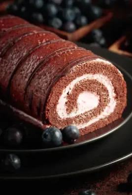 Homemade chocolate roll