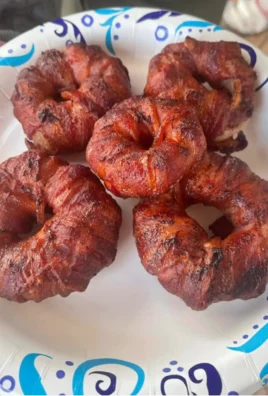 Bacon-Wrapped Burger Stuffed Onion Rings