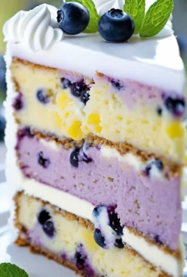 Lemon Blueberry Cheesecake Cake Recipe