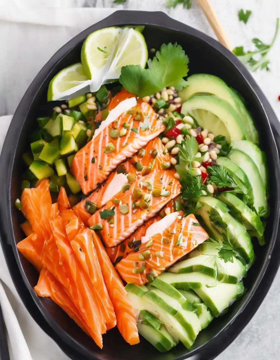 receta de tazón de salmón