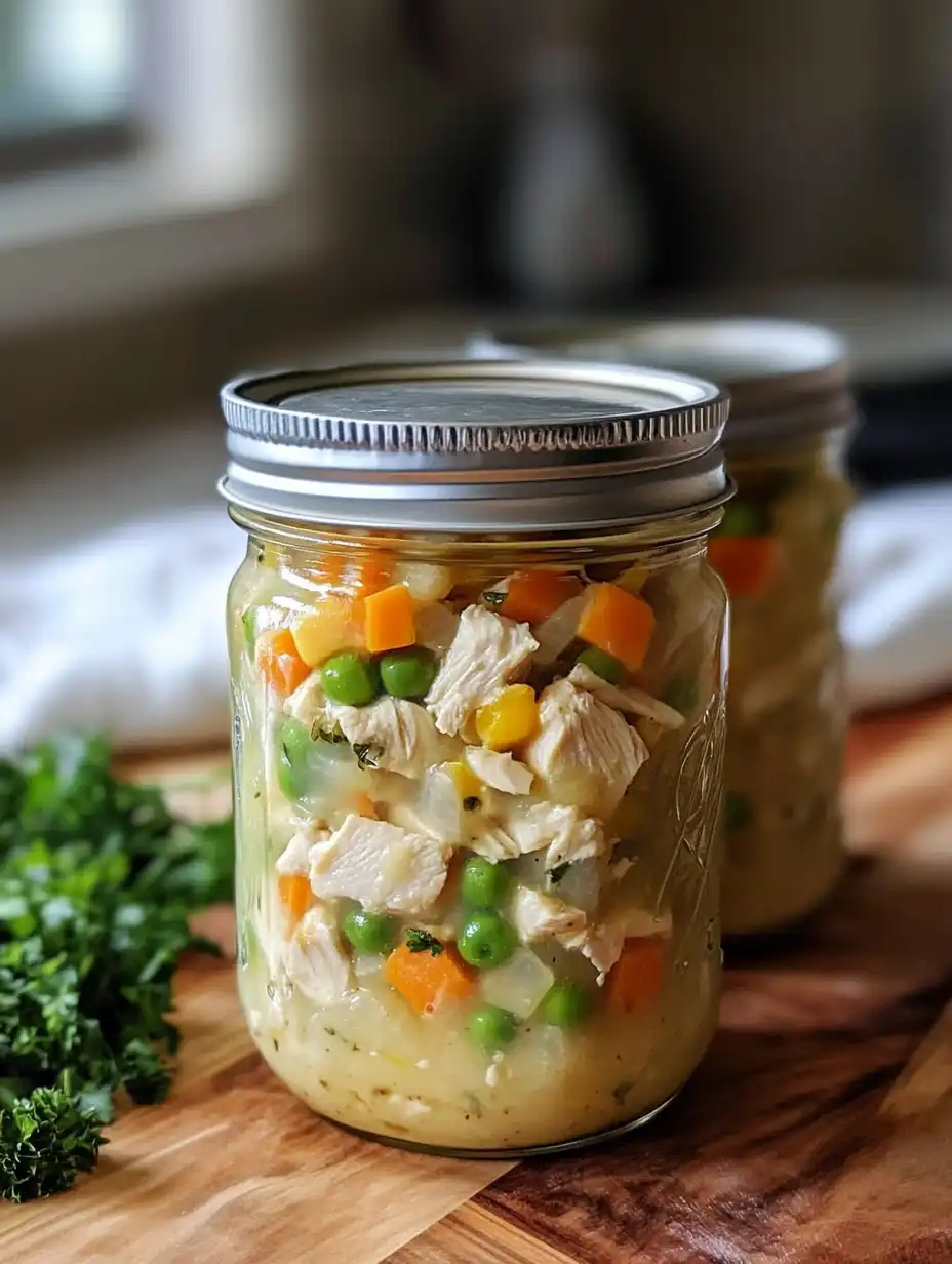 Canned Chicken Pot Pie Filling Jarred Dinner Recipe