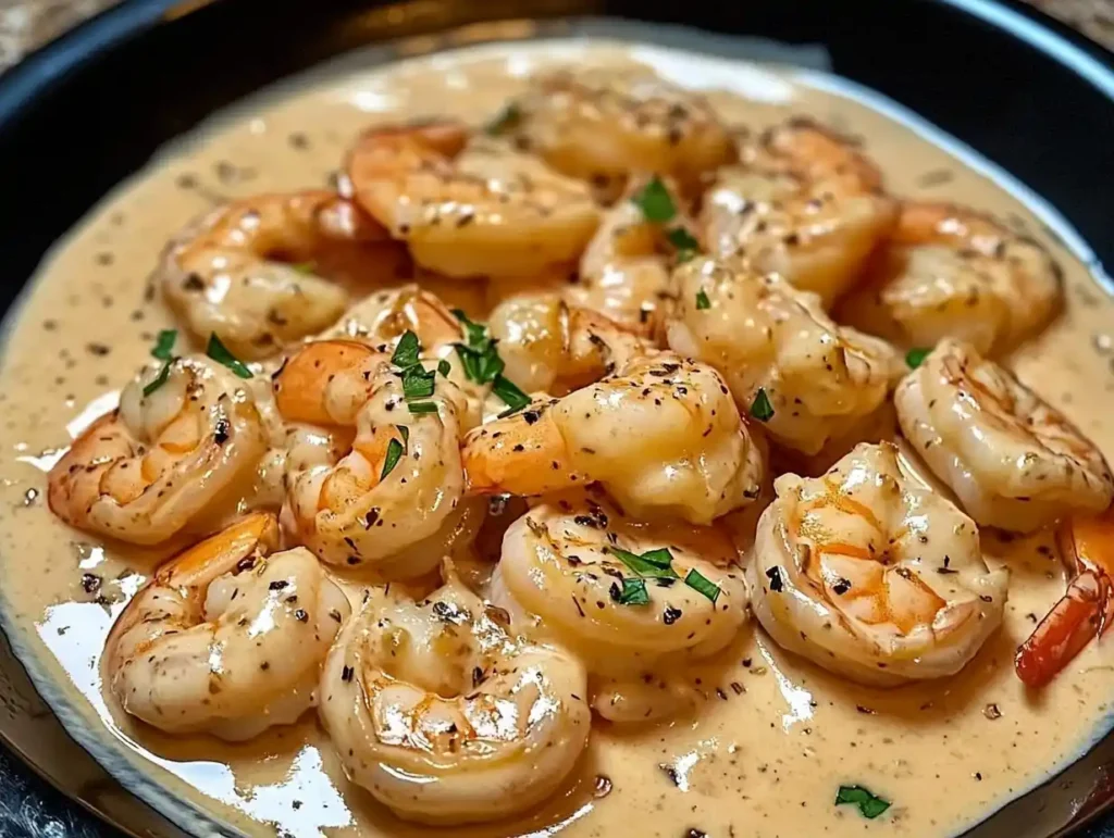Camarones al ajillo cremosos fáciles