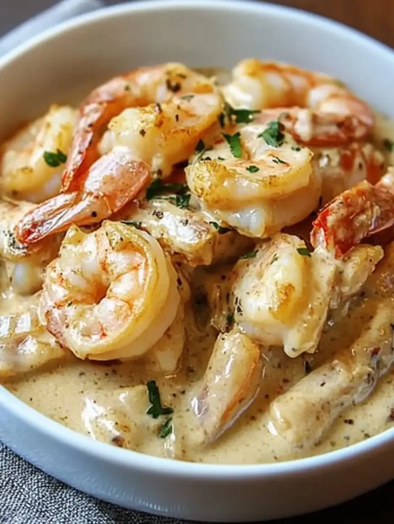 Camarones al ajillo cremosos fáciles (15 minutos)