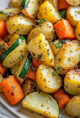 Garlic Herb Roasted Potatoes Carrots and Zucchini