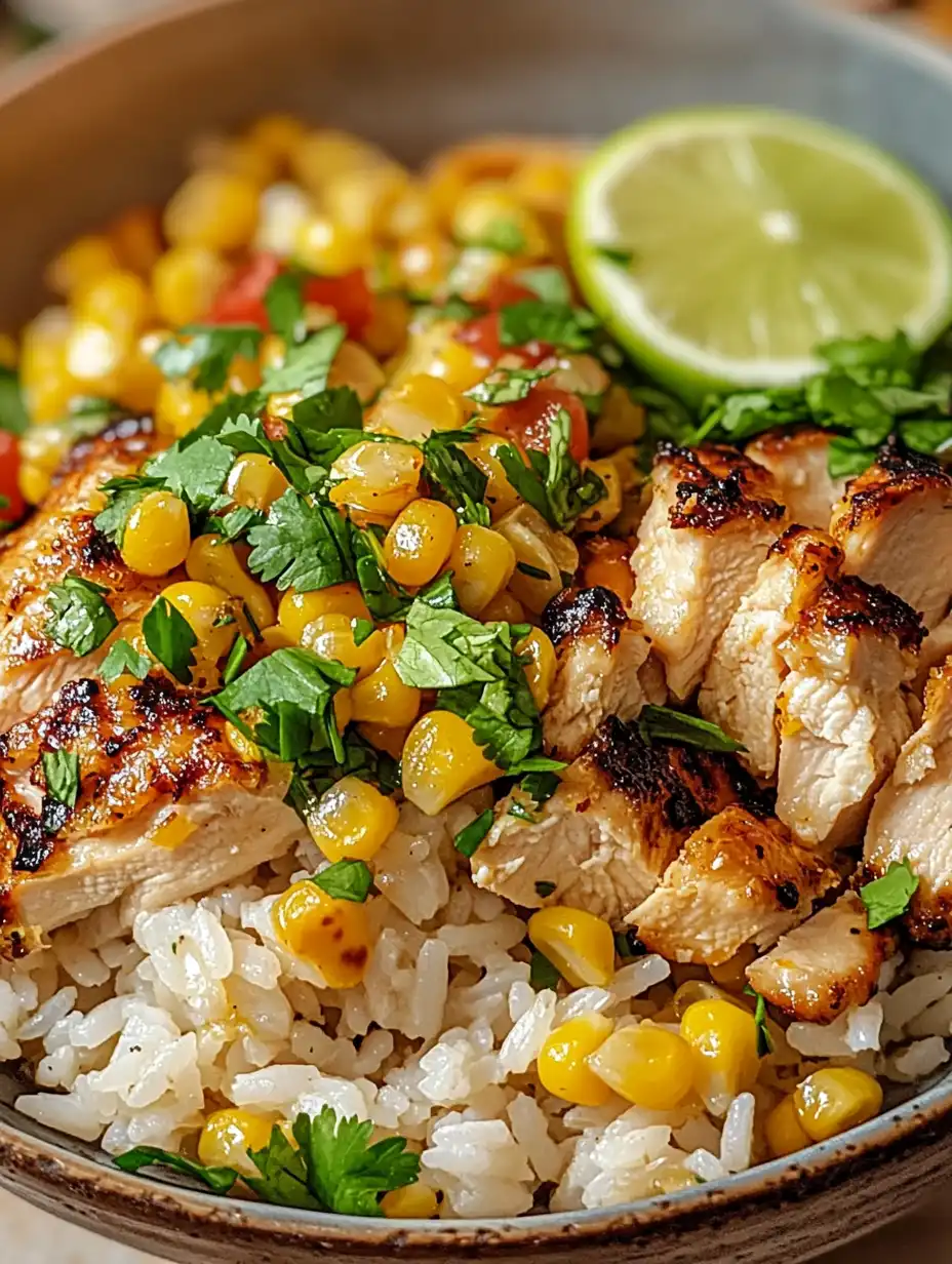 Street Corn Chicken Rice Bowl