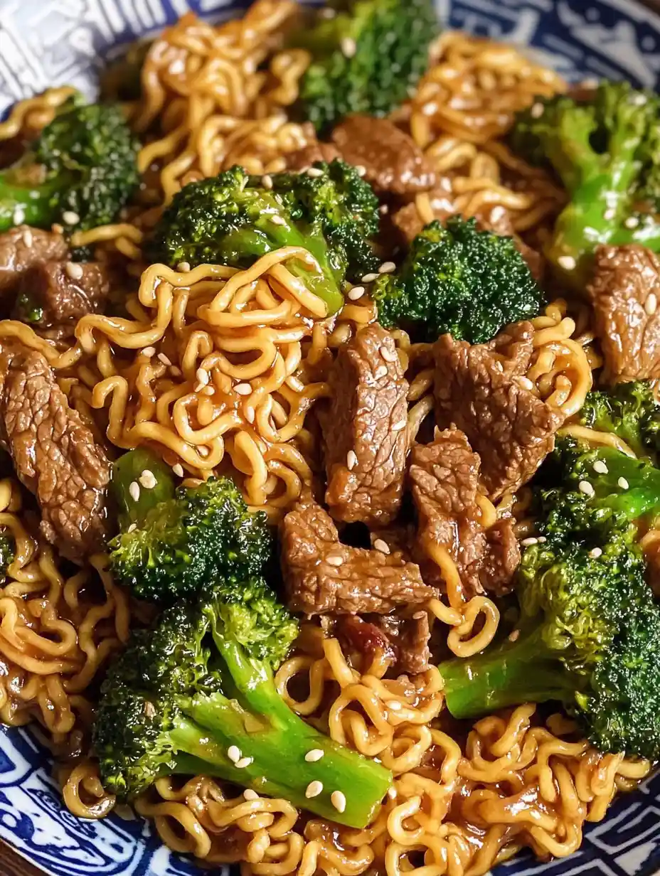 Beef and Broccoli Ramen Stir Fry