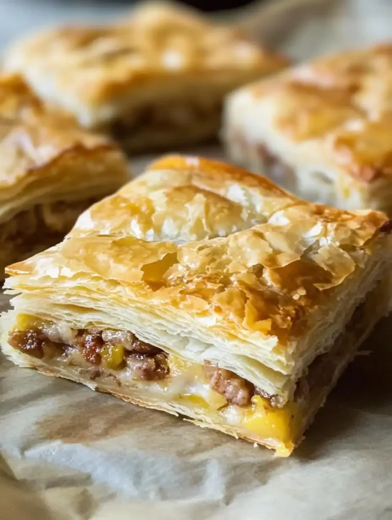 Barras de hojaldre para el desayuno