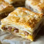 Breakfast Puff Pastry Bars food