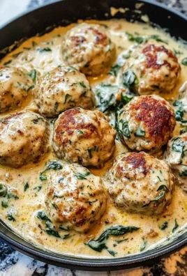 Creamy Spinach Turkey Meatballs