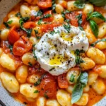 Creamy Tomato Gnocchi with Burrata Recipe