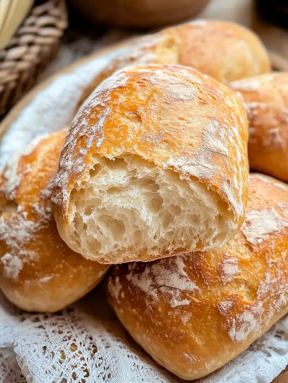 Easy Small Batch Ciabatta Rolls