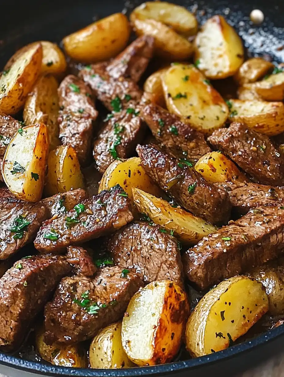 Garlic Butter Steak and Potatoes Skillet