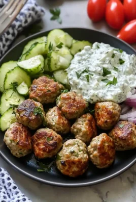 Greek Turkey Meatballs with Tzatziki Sauce