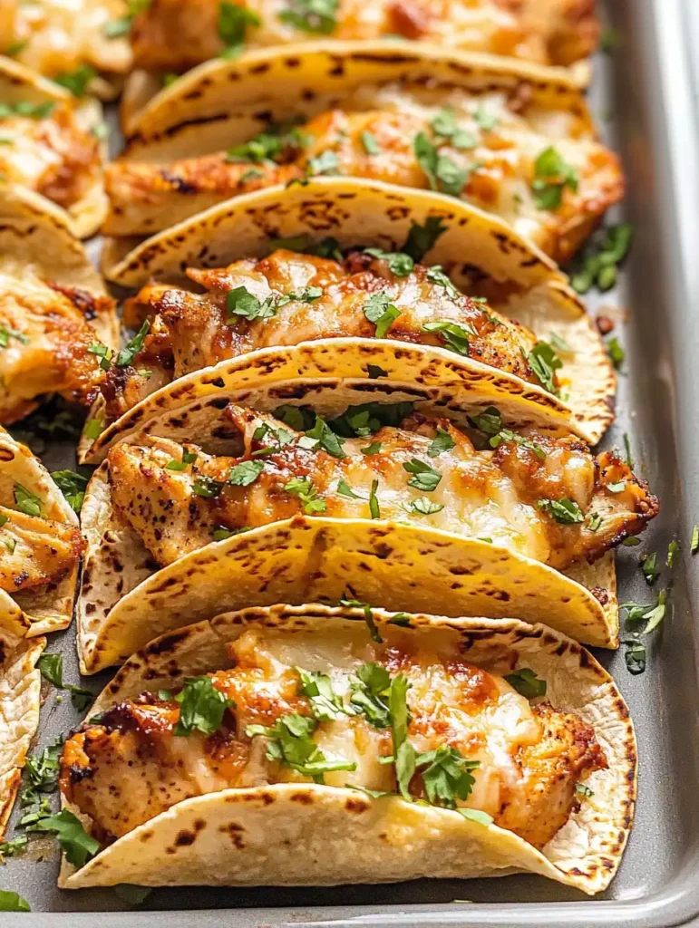 Mini tacos de pollo al horno