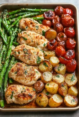 Parmesan Crusted Chicken Sheet Pan Dinner