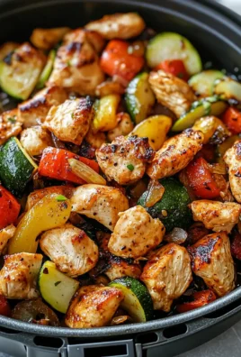 Air Fryer Chicken and Vegetables (in 15 minutes!)