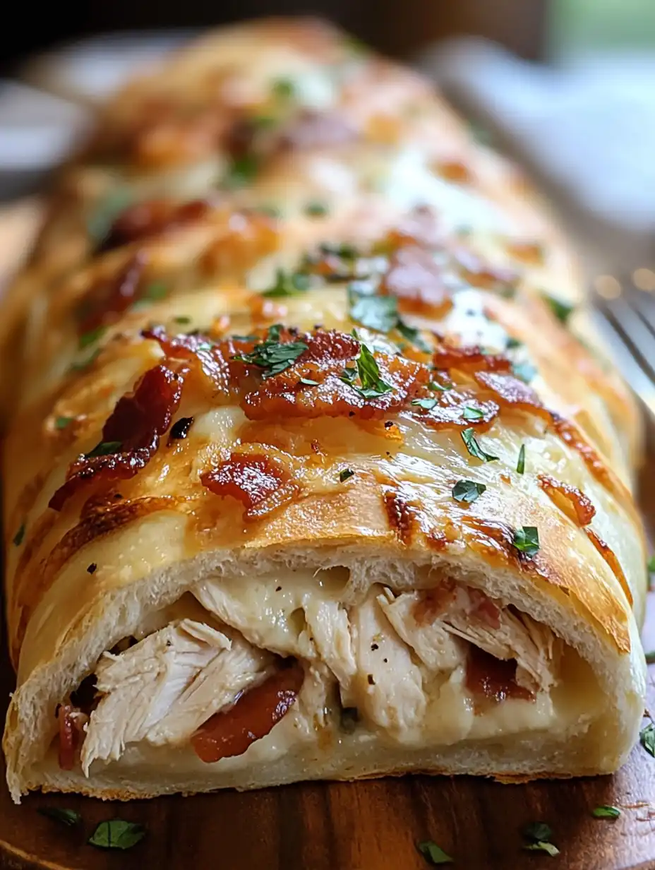 Chicken Bacon Ranch Stromboli