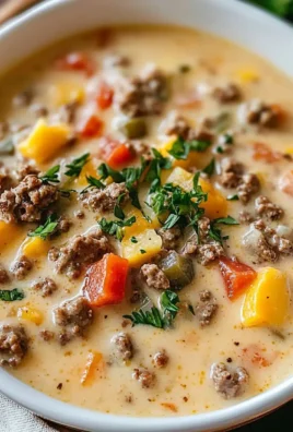 Easy Cheeseburger Soup Recipe