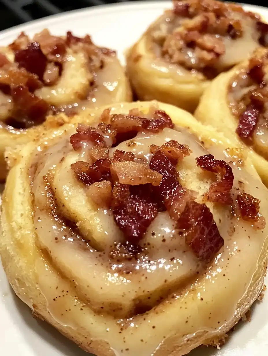 Easy Maple Bacon Cinnamon Rolls