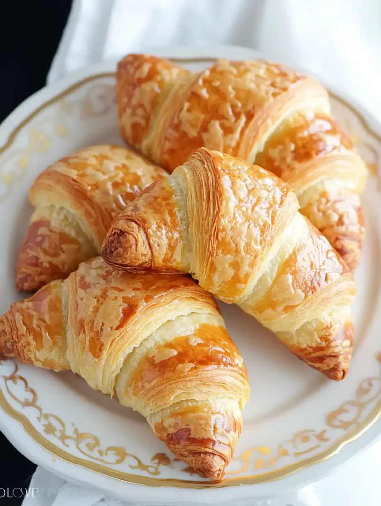 Croissants caseros hojaldrados