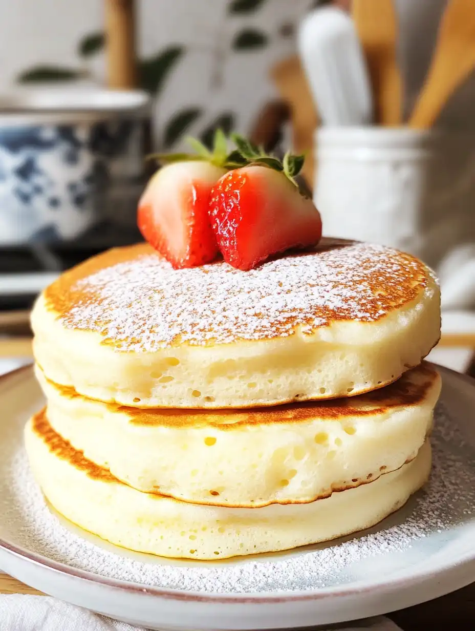 Fluffy Japanese Soufflé Pancakes