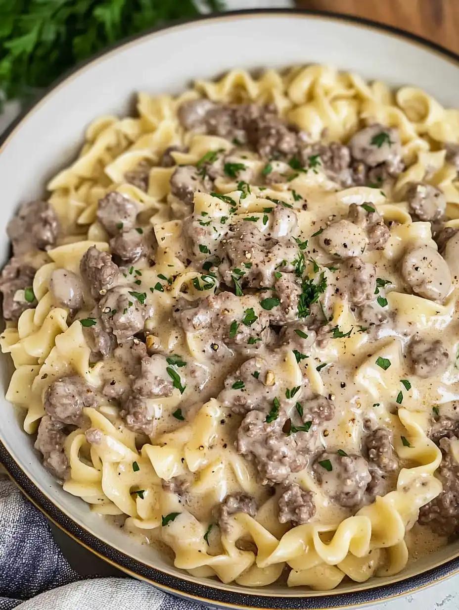 Ground Beef Stroganoff