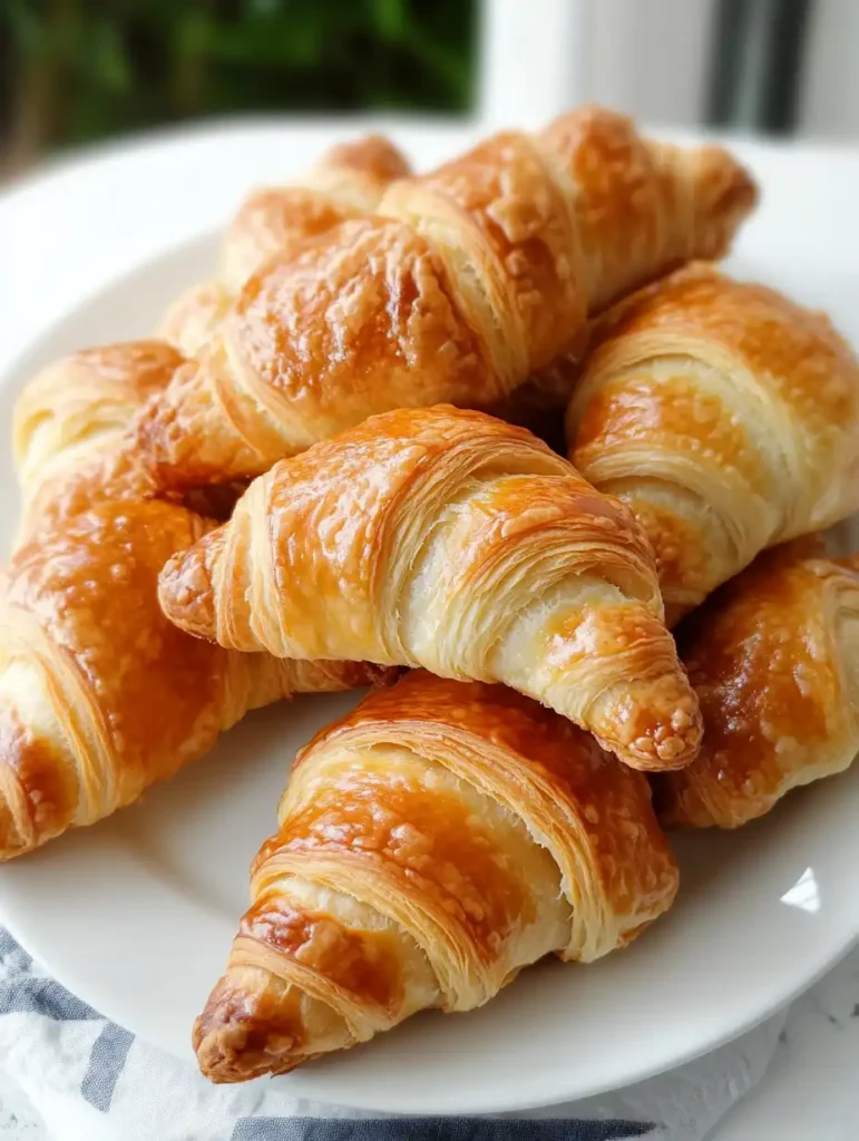 Croissants caseros hojaldrados