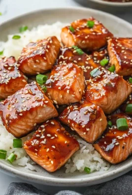 Honey Garlic Salmon Bites