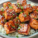 Honey Garlic Salmon Bites