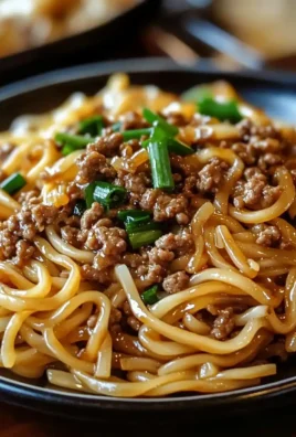Mongolian Ground Beef Noodles