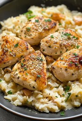 One-Pan Creamy Parmesan Chicken & Rice