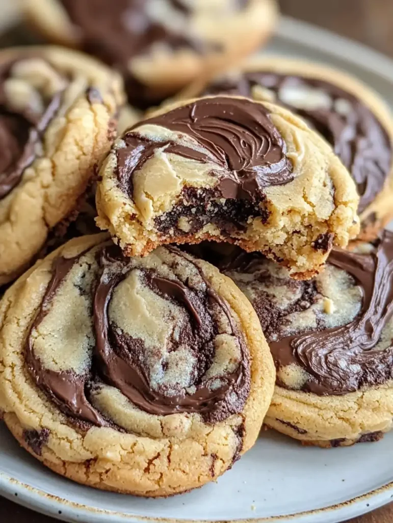 Galletas de remolino de brownie de mantequilla de maní