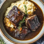 Red Wine Braised Short Ribs in Dutch Oven food