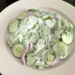 Weight Watchers Creamy Cucumber Salad with Dill and Red Onion recipe