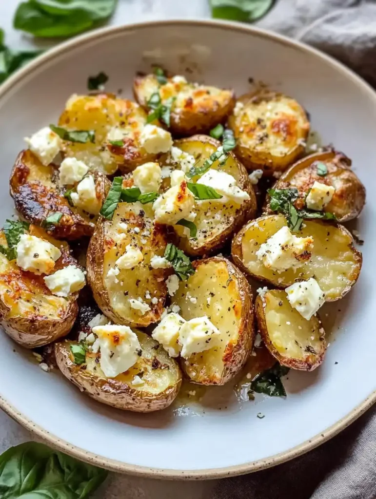 Papas al horno con queso feta