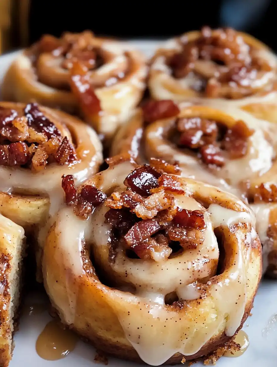 Bourbon Maple Bacon Cinnamon Rolls