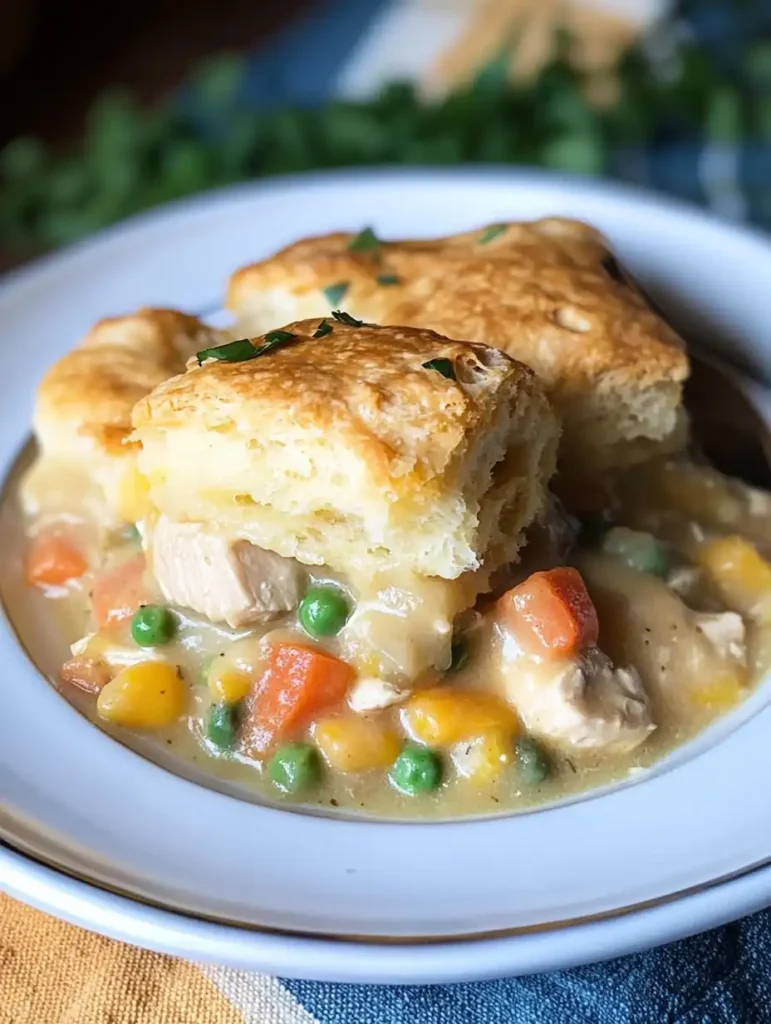 Pastel de pollo con galletas