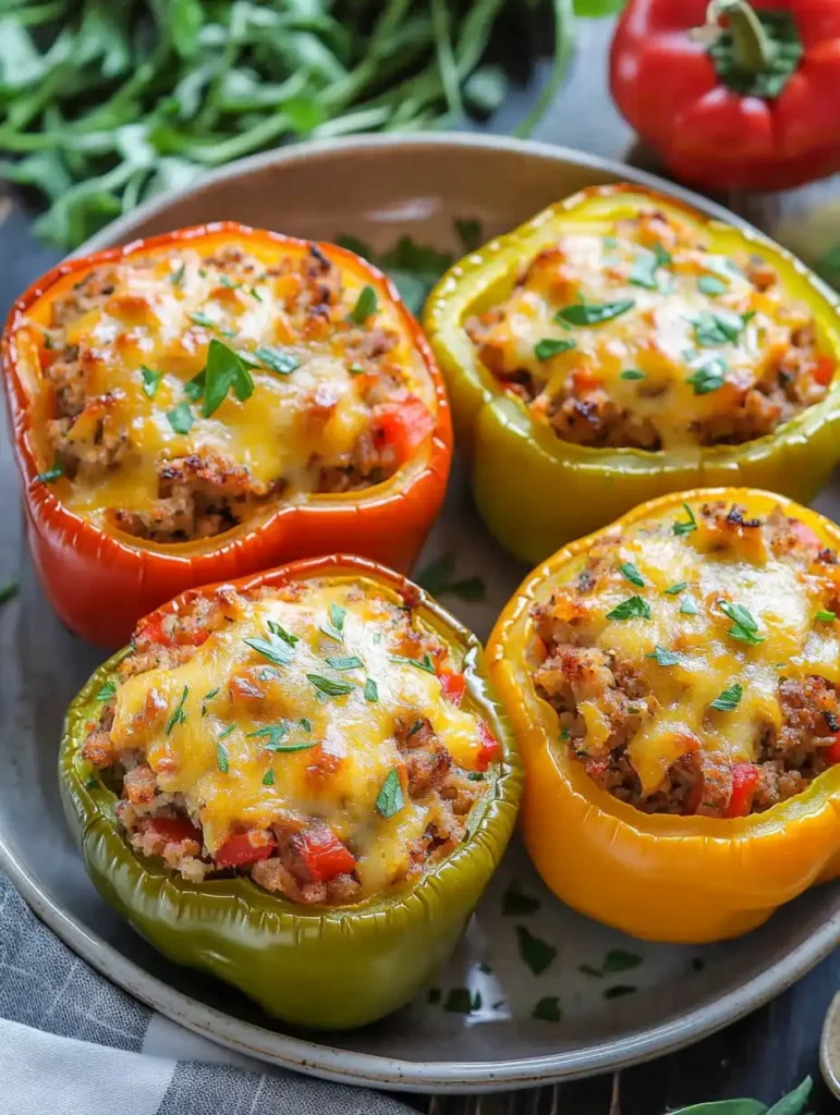 Pimientos rellenos fáciles