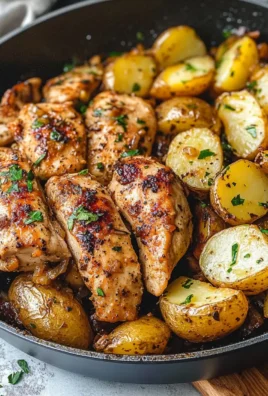 Garlic Butter Chicken and Potatoes Skillet