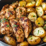 Garlic Butter Chicken and Potatoes Skillet