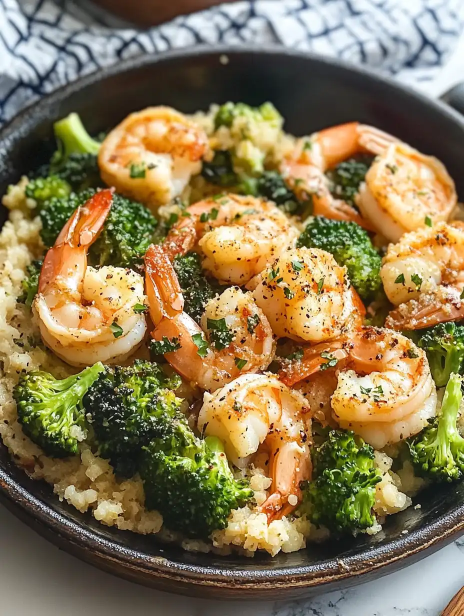 Garlic Butter Shrimp and Broccoli Skillet