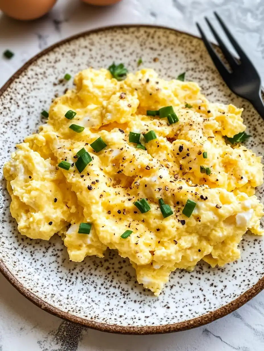 High Protein Scrambled Eggs with Cottage Cheese