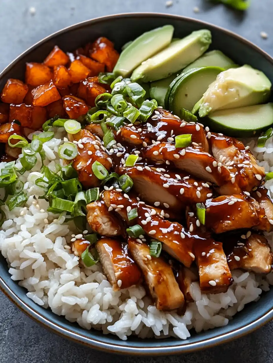 Sticky Chicken Rice Bowls Recipe