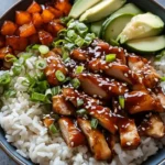 Sticky Chicken Rice Bowls Recipe