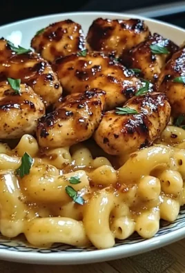 Sweet and Spicy Honey Pepper Chicken with Creamy Macaroni Cheese