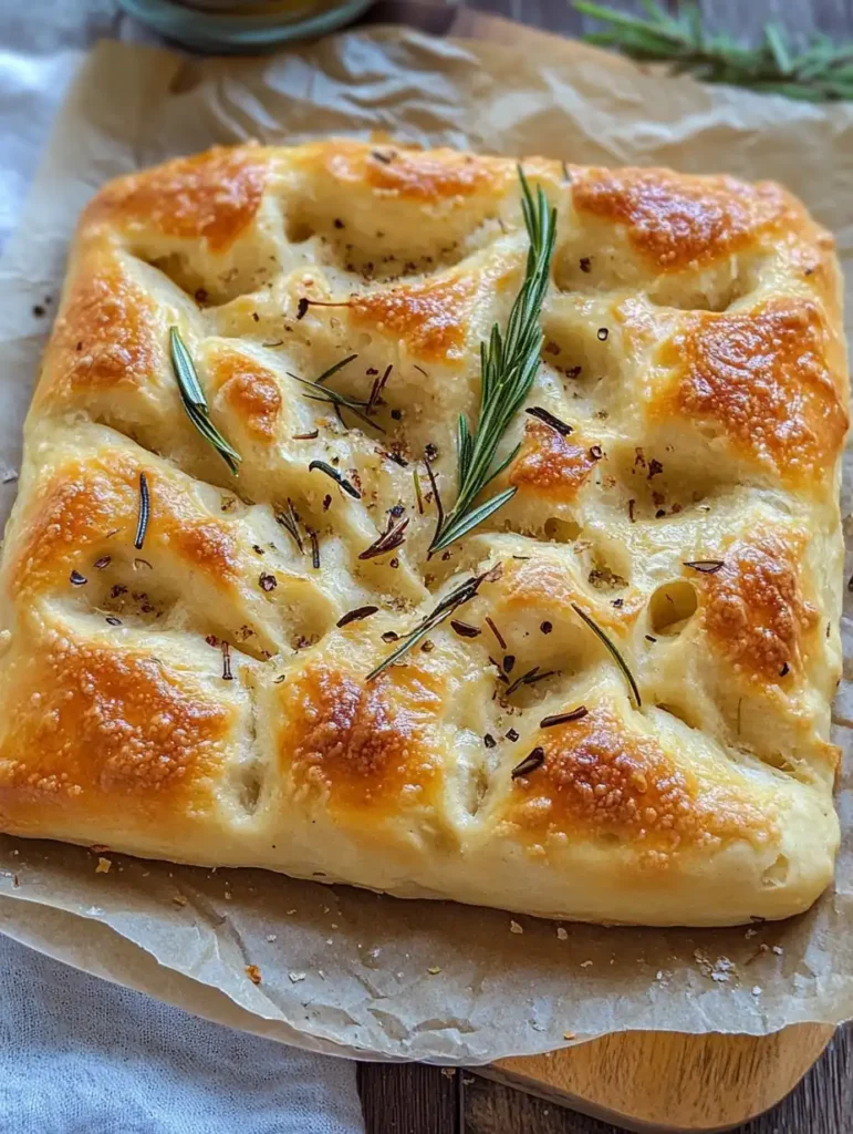 Focaccia súper fácil sin amasar