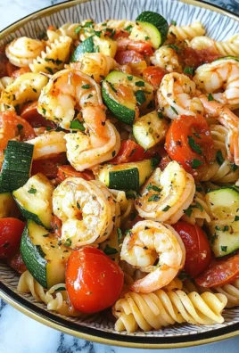 Tomato Zucchini Shrimp Pasta